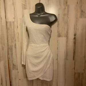Beautiful One Shoulder Sequin Dress